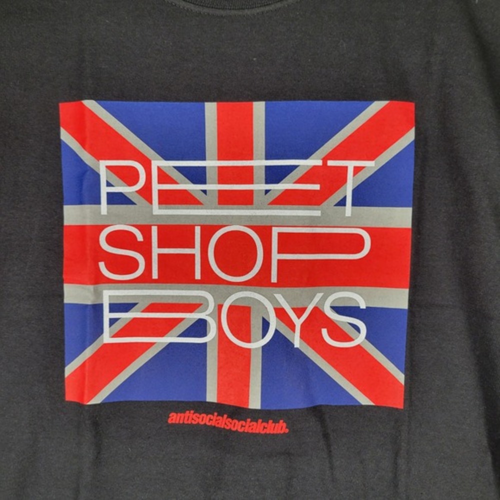 Anti Social‎ Social Club Pet Shop Boys UK Flag Black T Shirt Mens M - Picture 3 of 4